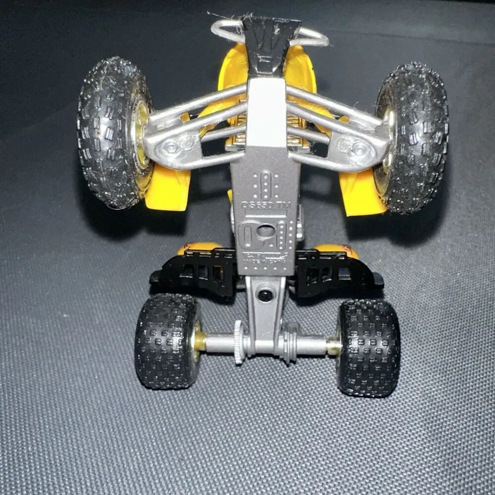 NewRay Bombardier DS650 Yellow 1:12 Die-Cast ATV Model Rubber Tires